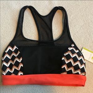 Trina Turk Black Recreation Sports Bra